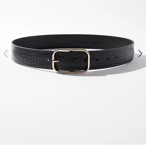 Croc denim belt